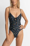 Fleur Floral One Piece / Black