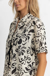 Sundance Floral Short Sleeve Shirt / Natural