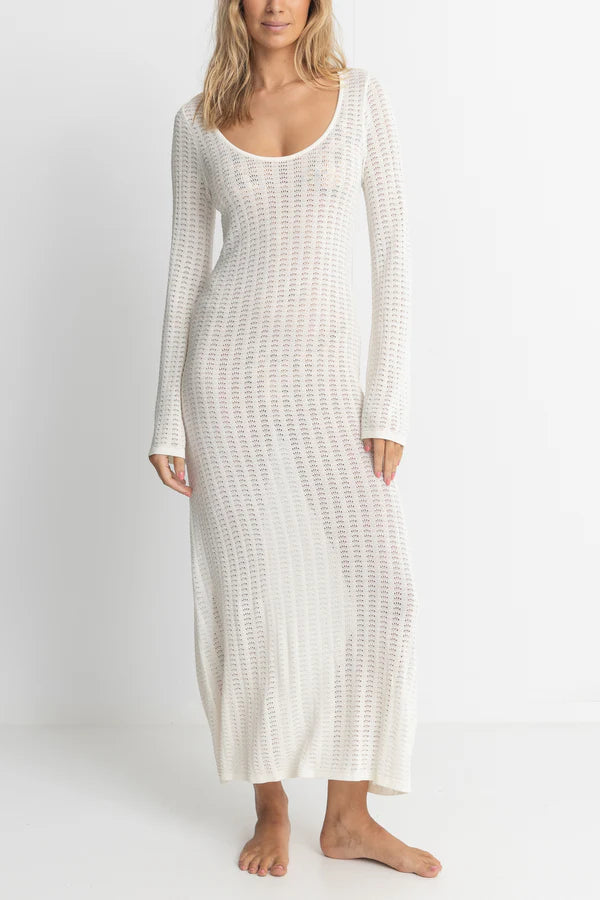 Georgia Knit Maxi Dress / White