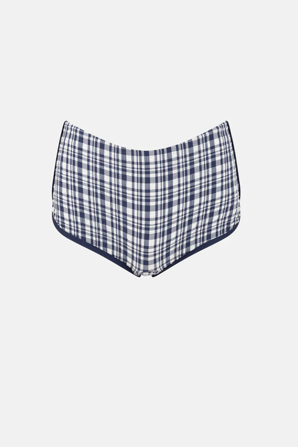 London Check Mini Boyshort Pant / Navy