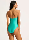 Ring Front Bandeau One Piece / Aquatic Blue