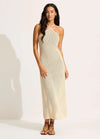 Isla Palm Knit Maxi Dress / Ecru