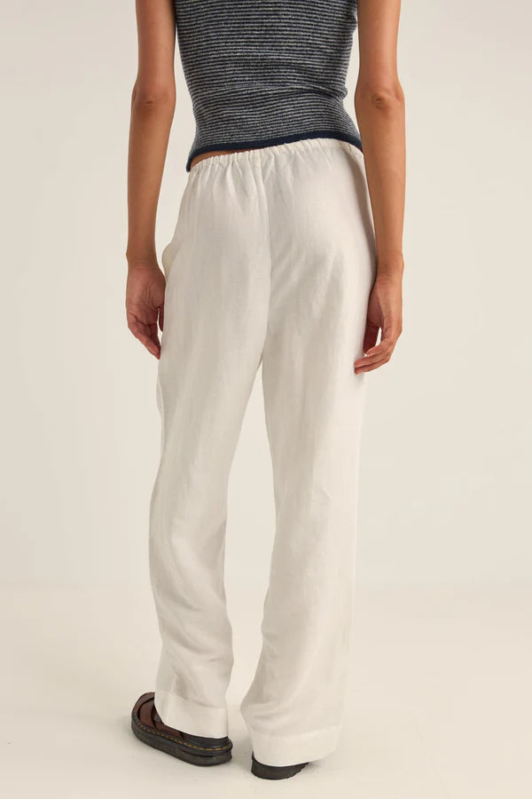 Frankie Elastic Pant / White