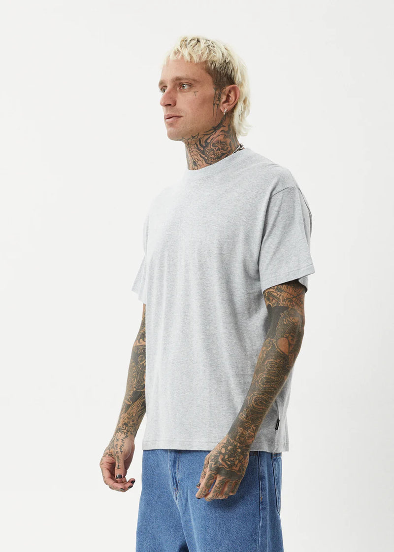 Foundation Boxy Fit Tee / Shadow Grey Marle