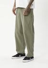 Ninety Eights - Baggy Elastic Waist Pants / Olive