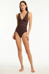 Essentials Edit Spliced One Piece / Cocoa