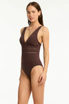 Essentials Edit Spliced One Piece / Cocoa