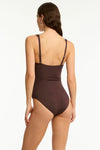 Essentials Edit Spliced One Piece / Cocoa