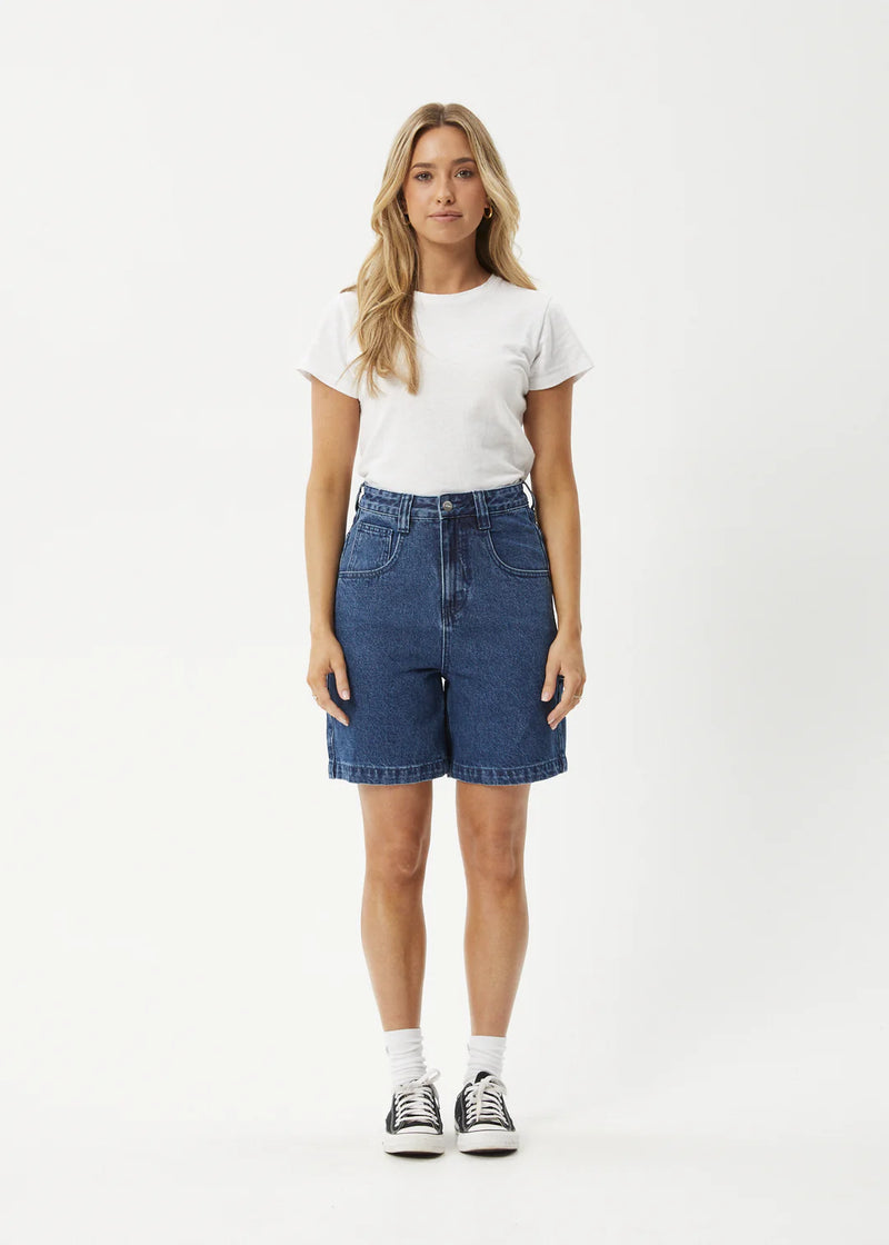 Emilie Hemp Denim Workwear Short / Authentic Blue