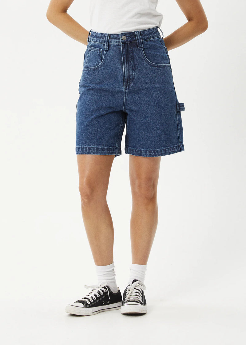 Emilie Hemp Denim Workwear Short / Authentic Blue