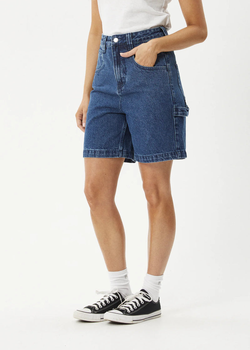 Emilie Hemp Denim Workwear Short / Authentic Blue