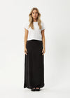 Grace Cupro Maxi Skirt / Black