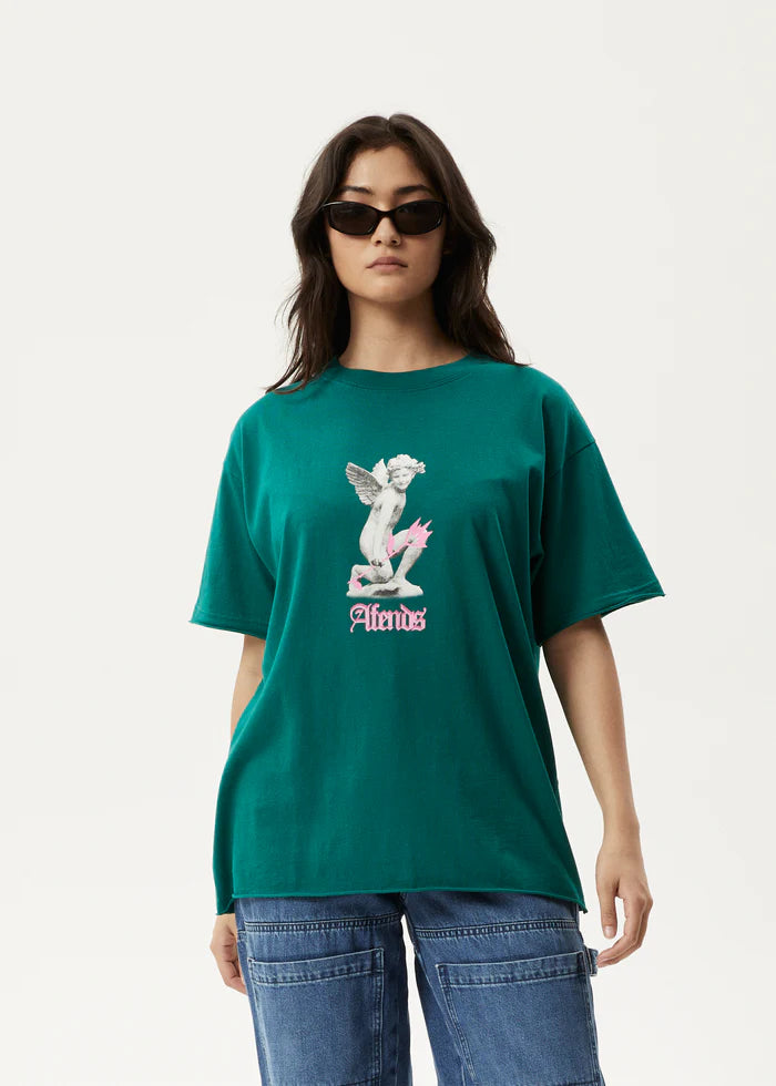 Fight or Flight Recycled Oversize Tee - Pine
