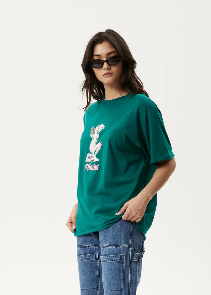Fight or Flight Recycled Oversize Tee - Pine