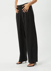 Business Recycled Pleat Trouser / Black