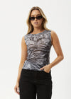 Silver Lining Sheer Tank / Chrome