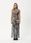 Silver Lining Sheer Dress / Chrome