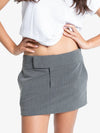 Christina Pinstripe Mini Skirt / Metal Grey