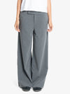 Christina Pinstripe Trouser / Metal Grey