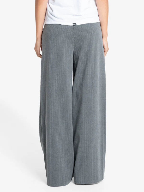 Christina Pinstripe Trouser / Metal Grey