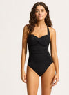 S. Collective Twist Halter One Piece / Black