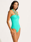 Halter Bandeau One Piece / Aquatic Blue