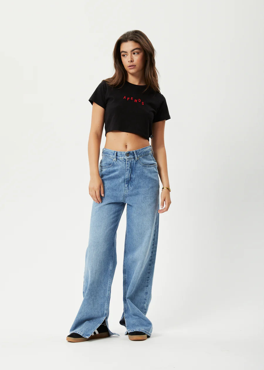 Afends Womens Bella - Denim Baggy Jeans - Faded Candy